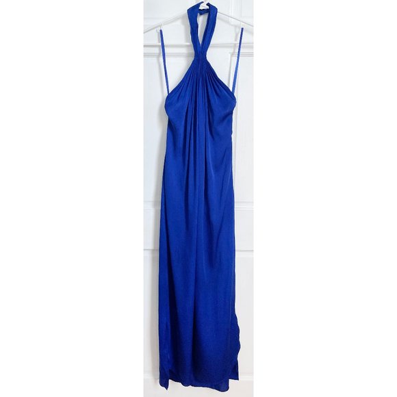 Robe Maxi Diane Von Furstenberg En Soie Imprimé Animal - Taille 0, Noir Et Blanc, Col Halter